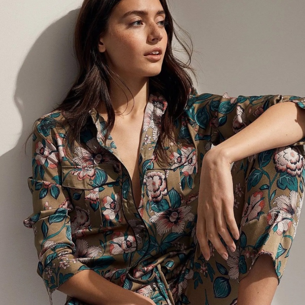 Lauren Ralph Lauren Floral Satin Blouse